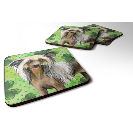 Chinese Crested St Patricks Foam Coaster - Set Of 4